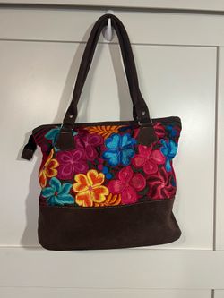 Mexican embroidered shoulder purse, Oaxaca Mexico