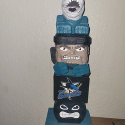 San Jose Sharks Mascot Tiki Totem Statue
