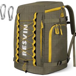 Ski Boot Bag Large 55L Ski Boot Bag Backpack 1680D Nylon Waterproof Ski Bag