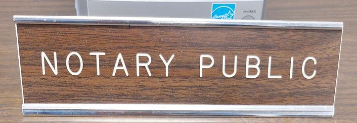 Notary Public desk sign