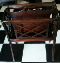Antique Mahogany Magazine Stand.