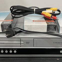 WORKING Philips DVD Video VCR Combo Player  DVP3340V Head 3 New Blank VHS T120