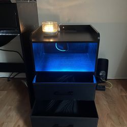 Night Stand With Charging Station 