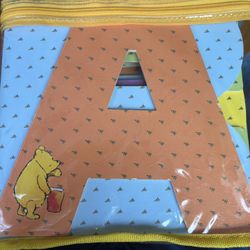 CLASSIC Winnie The Pooh ALPHABET BOOKS Bag Board A-Z 26 Letter Shaped Case