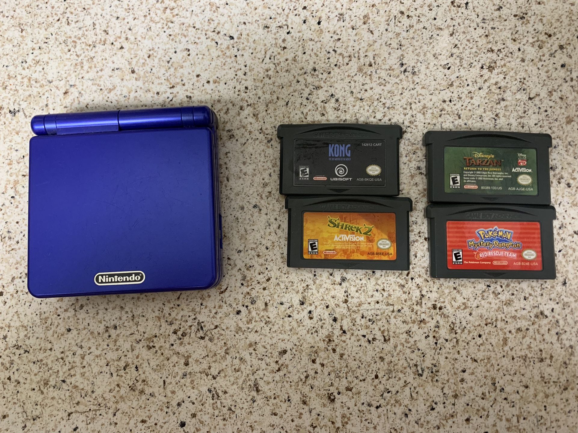Gameboy Advance SP With 4 Games