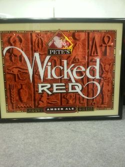 PETE'S WICKED RED BEER SIGN