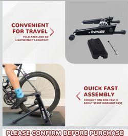 Fitvids Bike Trainer Stand Steel Bicycle Exercise Fluid Magnetic Stand with Front Wheel Riser Block,Multiple Options