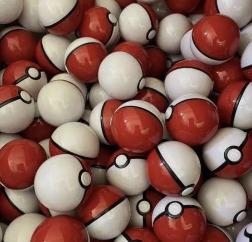 Empty Poke Balls (party favors)