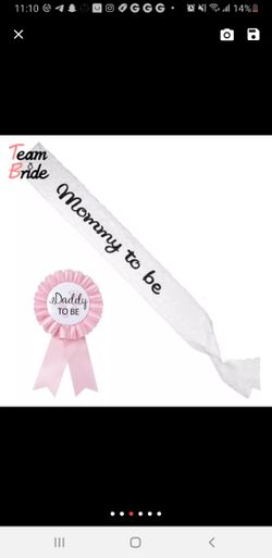 Baby shower sash