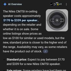 Niles Cm7si In-Ceiling Speakers