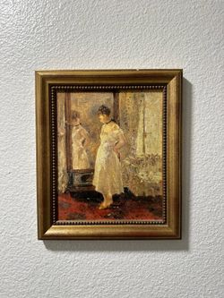Museum Reproduction Berthe Morisot The Mirror Gold Frame Thyssen Madrid Art
