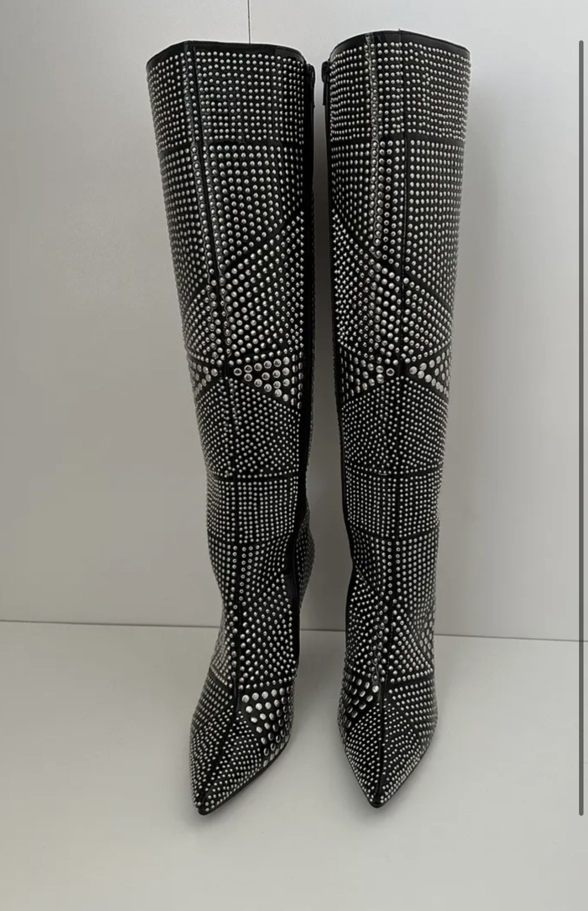 Brand New/Never worn Fully Studded Knee High Boots 