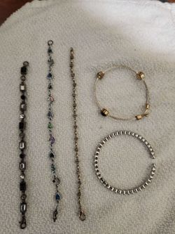 Necklace and earrings and bracelets