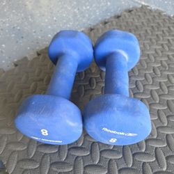 8 Pounds Dumbbells Set Rubber Dumbbells Set Weight Weightlift Excercise Workout 8lbs