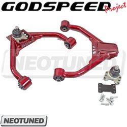 GODSPEED ADJUSTABLE FRONT CAMBER ARMS WITH BALL JOINTS KIT FOR NISSAN 370Z (Z34) 09-22 / G37 / Q50 Q60 / EX35 EX37 / G25