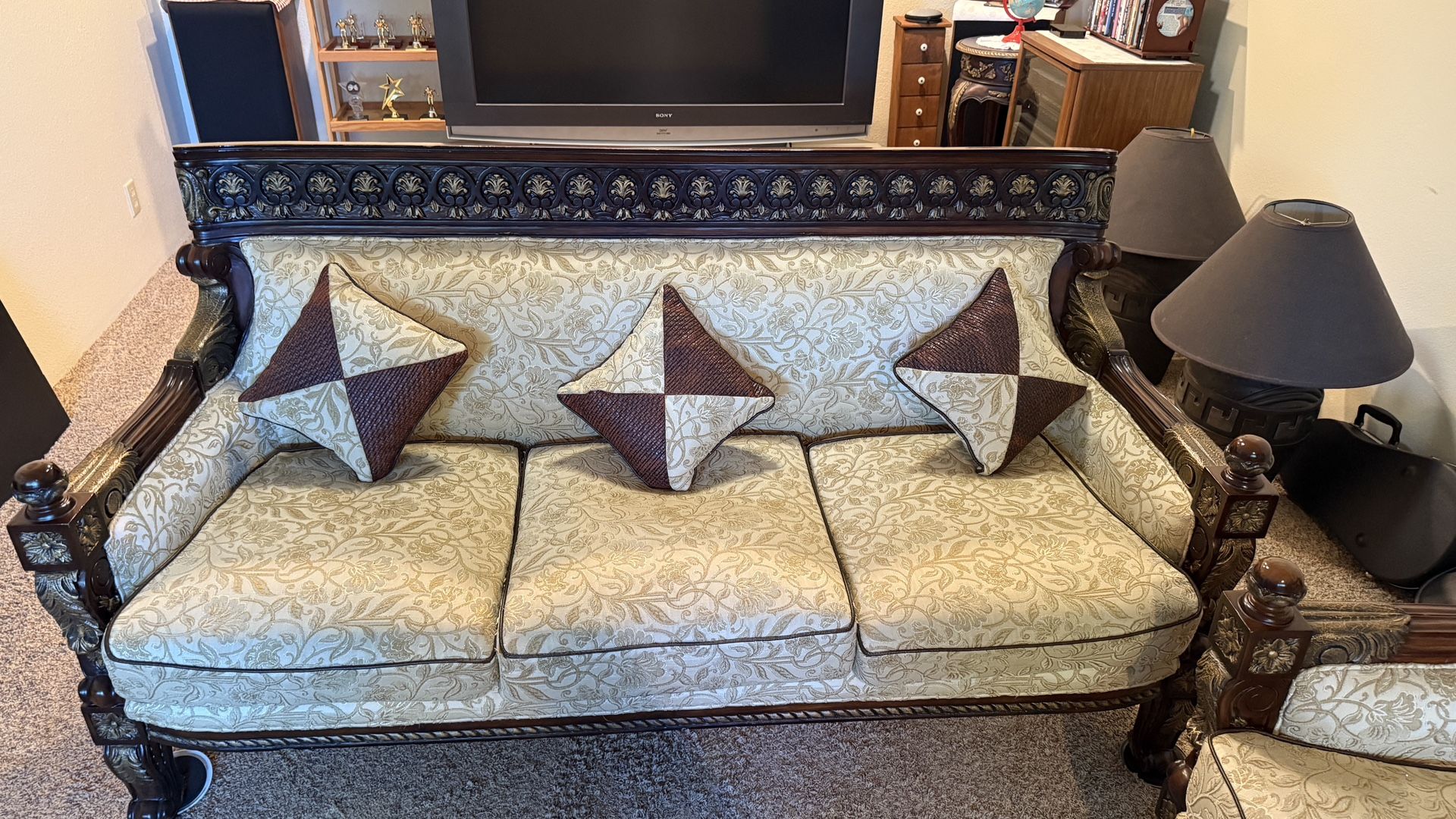 Wooden Carved Sofa
