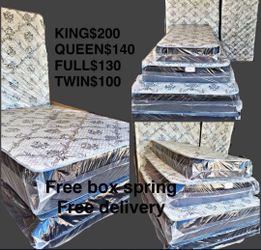 Mattress sets plush pillow top