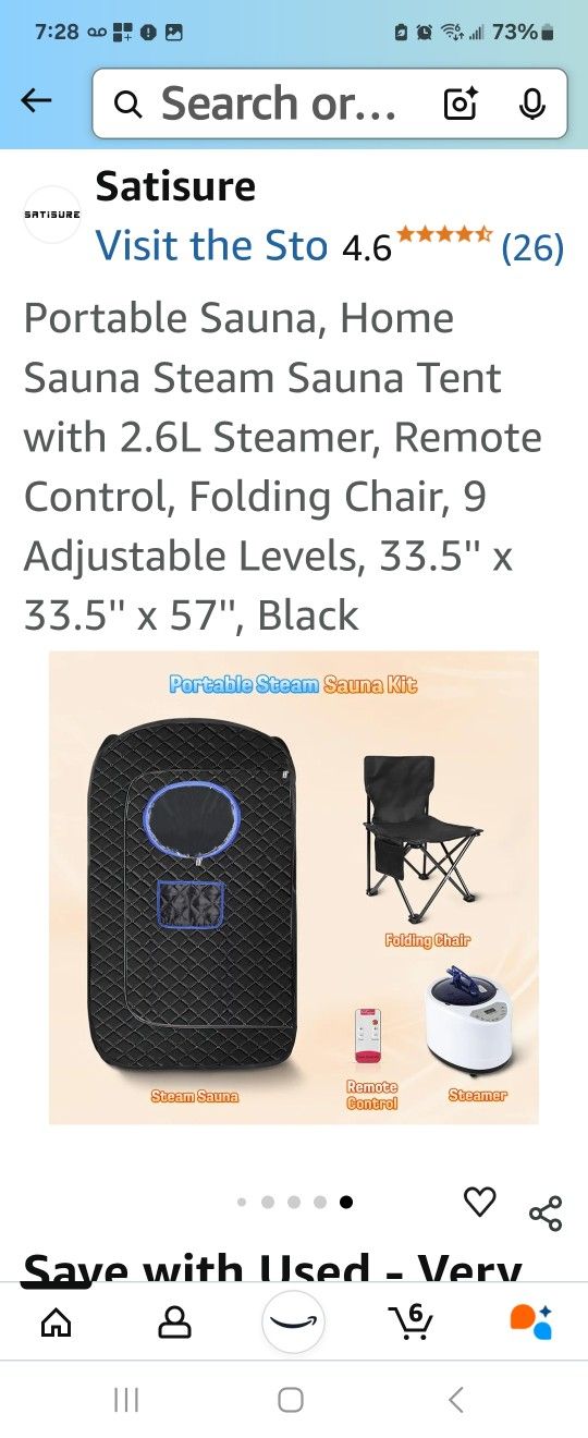 Portable Sauna, Home Sauna Steam Sauna Tent with 2.6L Steamer, Remote Control, Folding Chair, 9 Adjustable Levels, 33.5'' x 33.5'' x 57'', Black