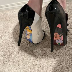 Hand Painted Heel Booties 