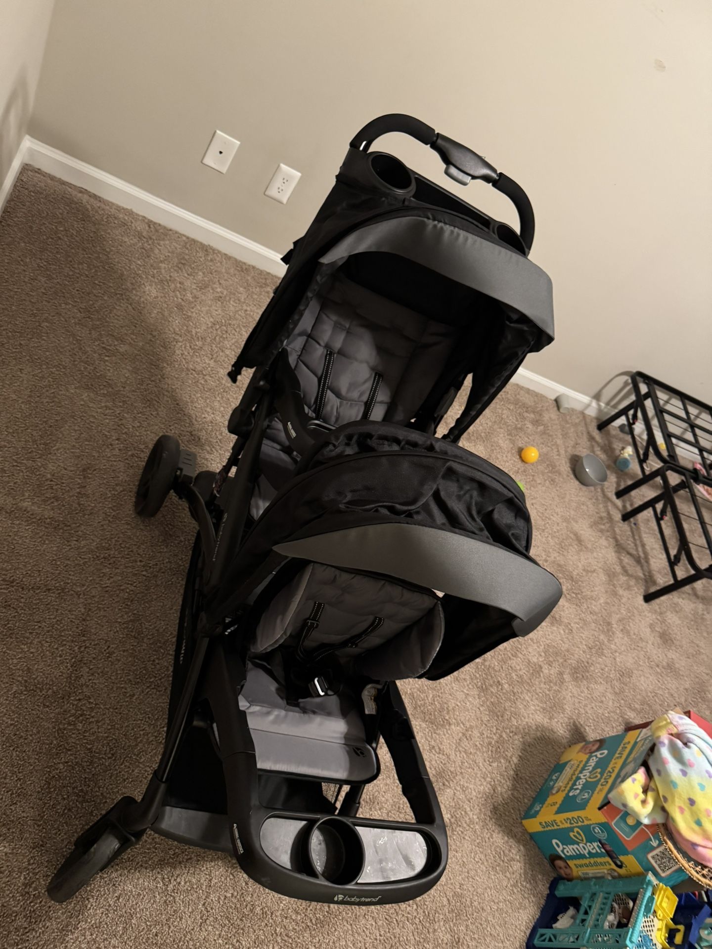 Sit And Stand In One Double Stroller 