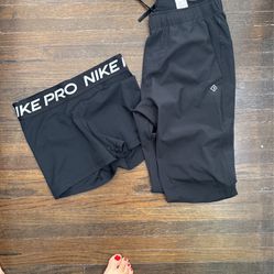 nike pro shorts and ypb joggers size s