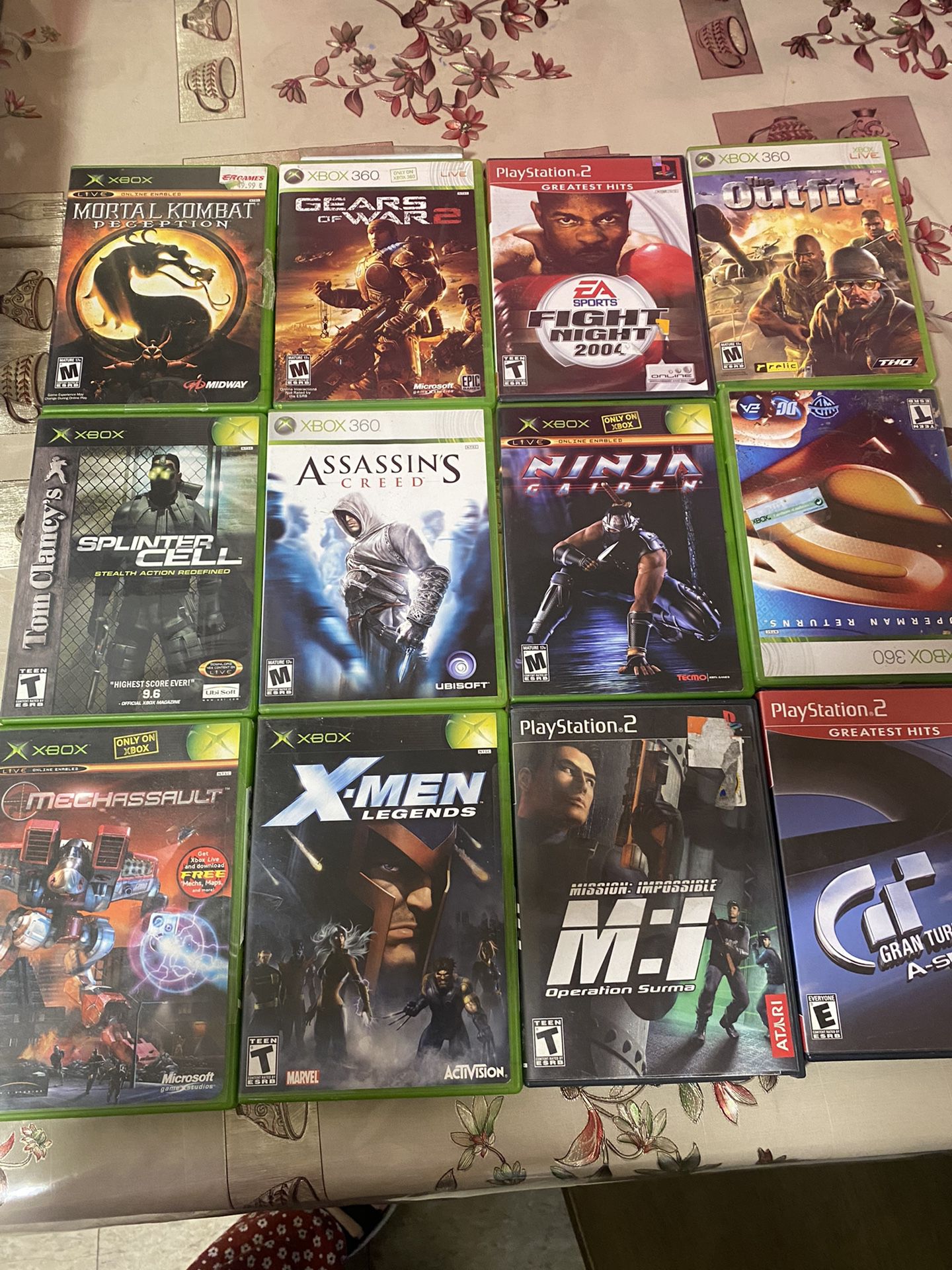 X Box And Xbox 360 Games