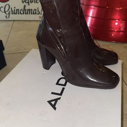 Aldo burgundy boots size 6