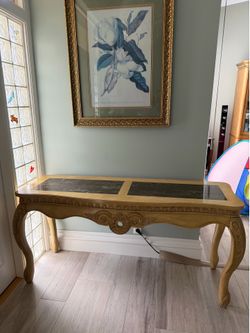 Wood marble sofa/entrance table