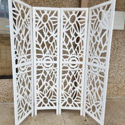 4 panels wood room divider (64"W×67"H)