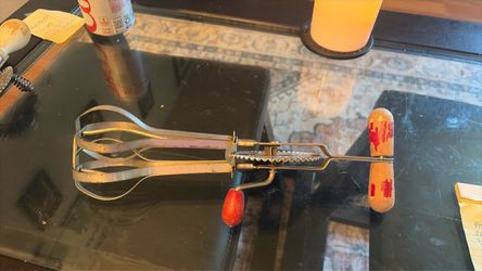 Vintage hand operated rotary egg beater