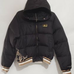 Vintage 90s  Baby Phat Down Puffer Zip Hood Jacket  womens size M