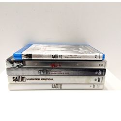 ☠️ Saw II - VI ☠️ ⭐ 5 Movies on 4 Dvd's  & 1 Blu-ray - Widescreen (see description)