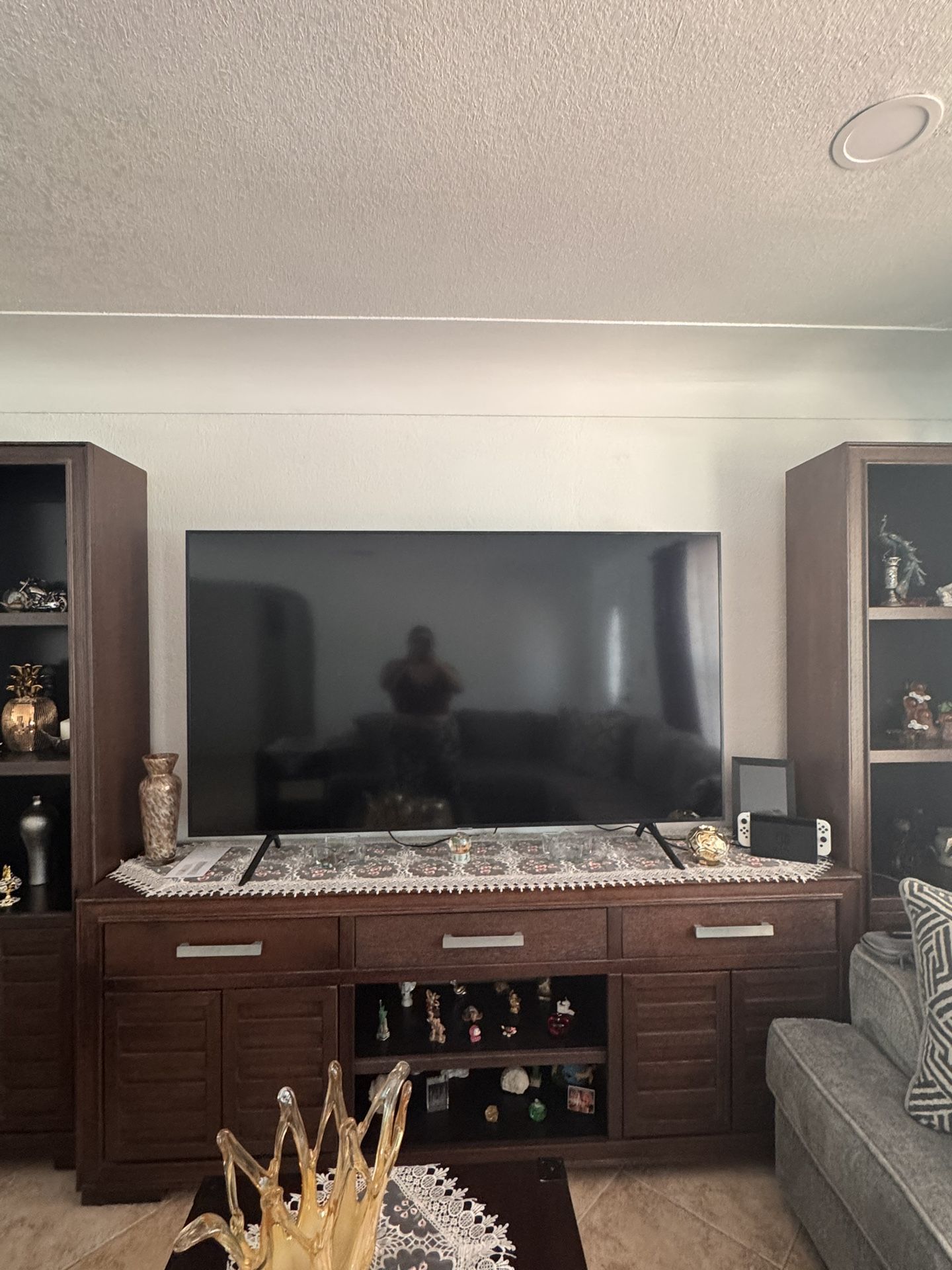 Real Wooden TV stand and shelves