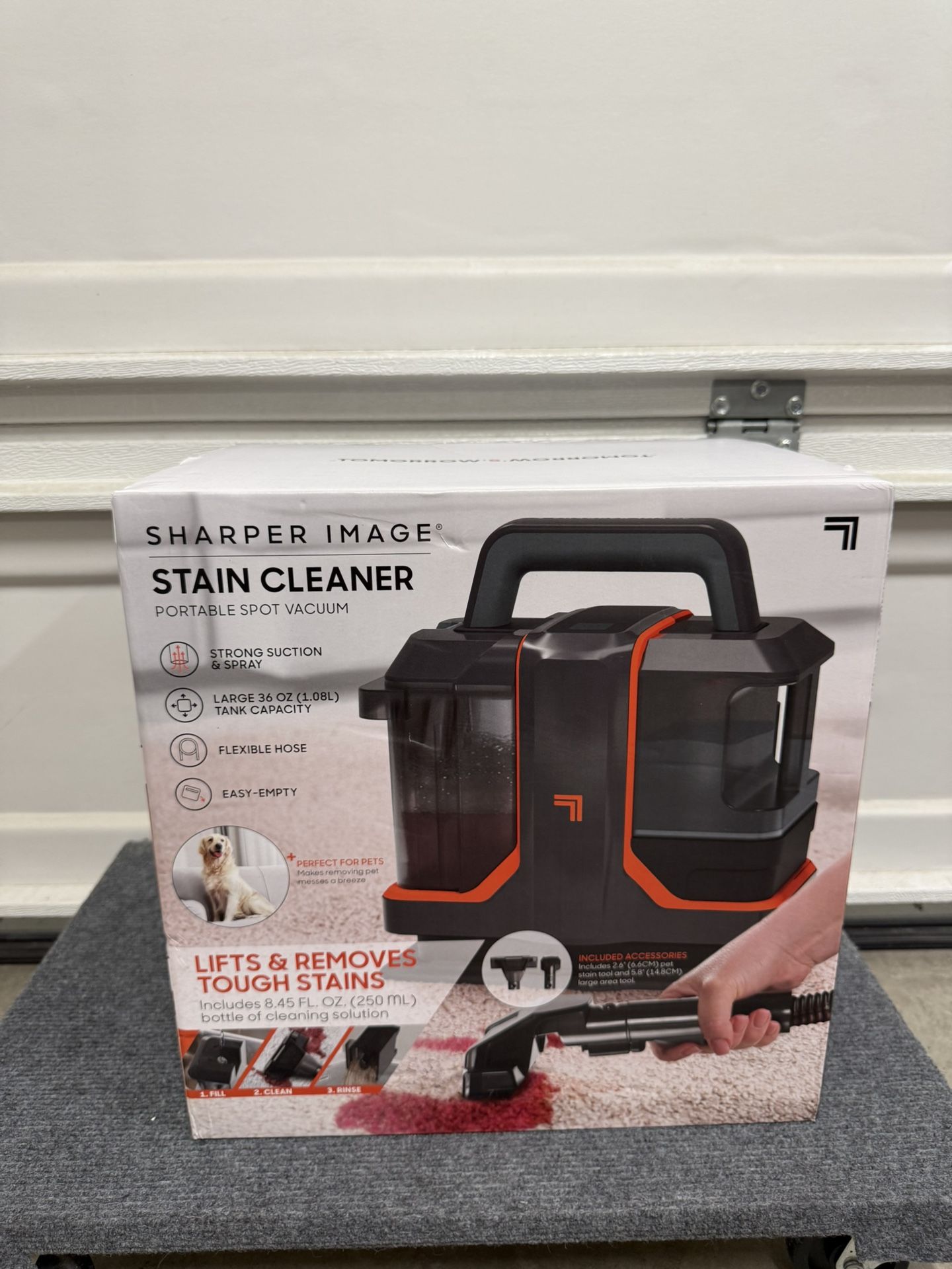Sharper Image Stain Cleaner Spot Vacuum - Pet & Large Area Tool - Portable Cleaning Brand New