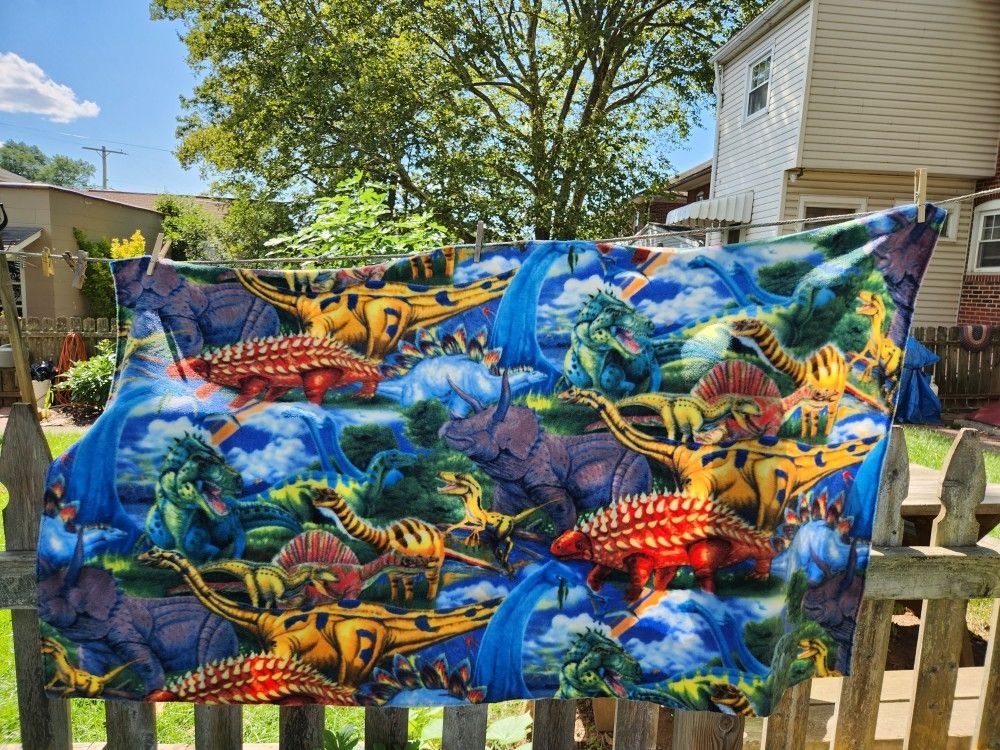 Dinosaur Fleece Baby Blanket
