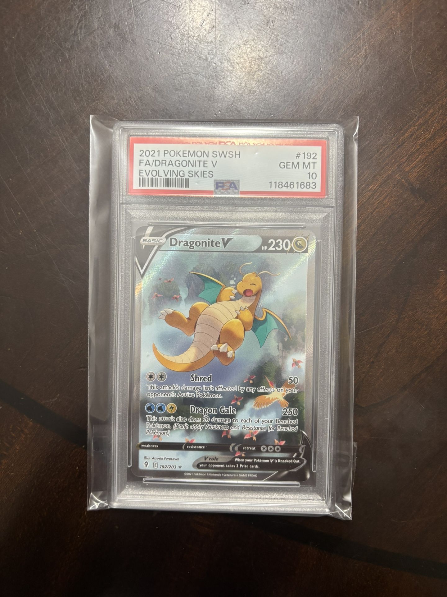 Dragonite V Full Art Evolving Skies PSA 10