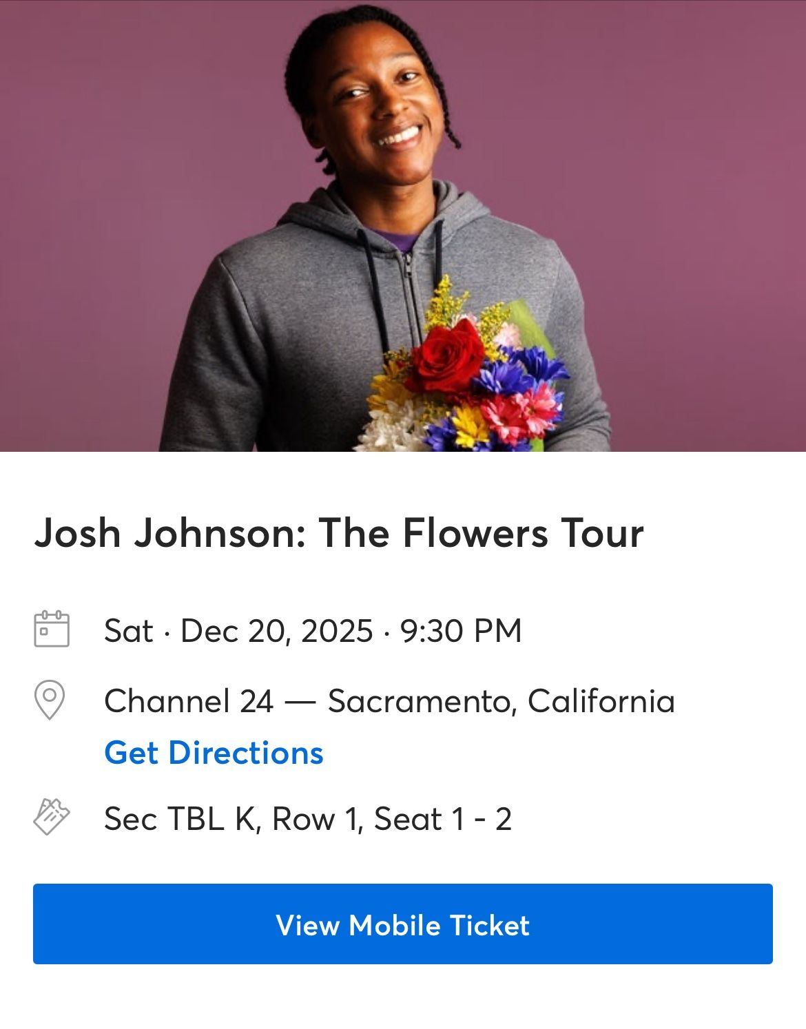 Josh Johnson Tickets
