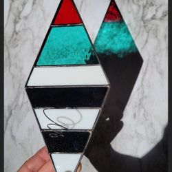 Stained Glass Air Plant Holder, Home Decore