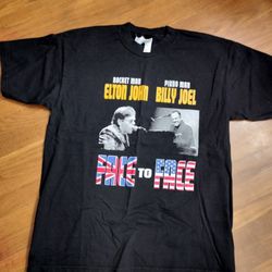 Vintage Y2K Elton John Billy Joel Rock Tout T Shirt Size Large 