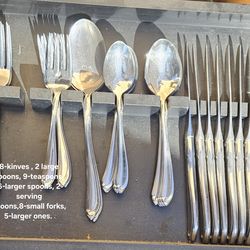 Silverware for sale.  Free glass set with Silverware.