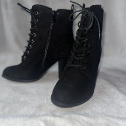 Black Heel Ankle Boots 