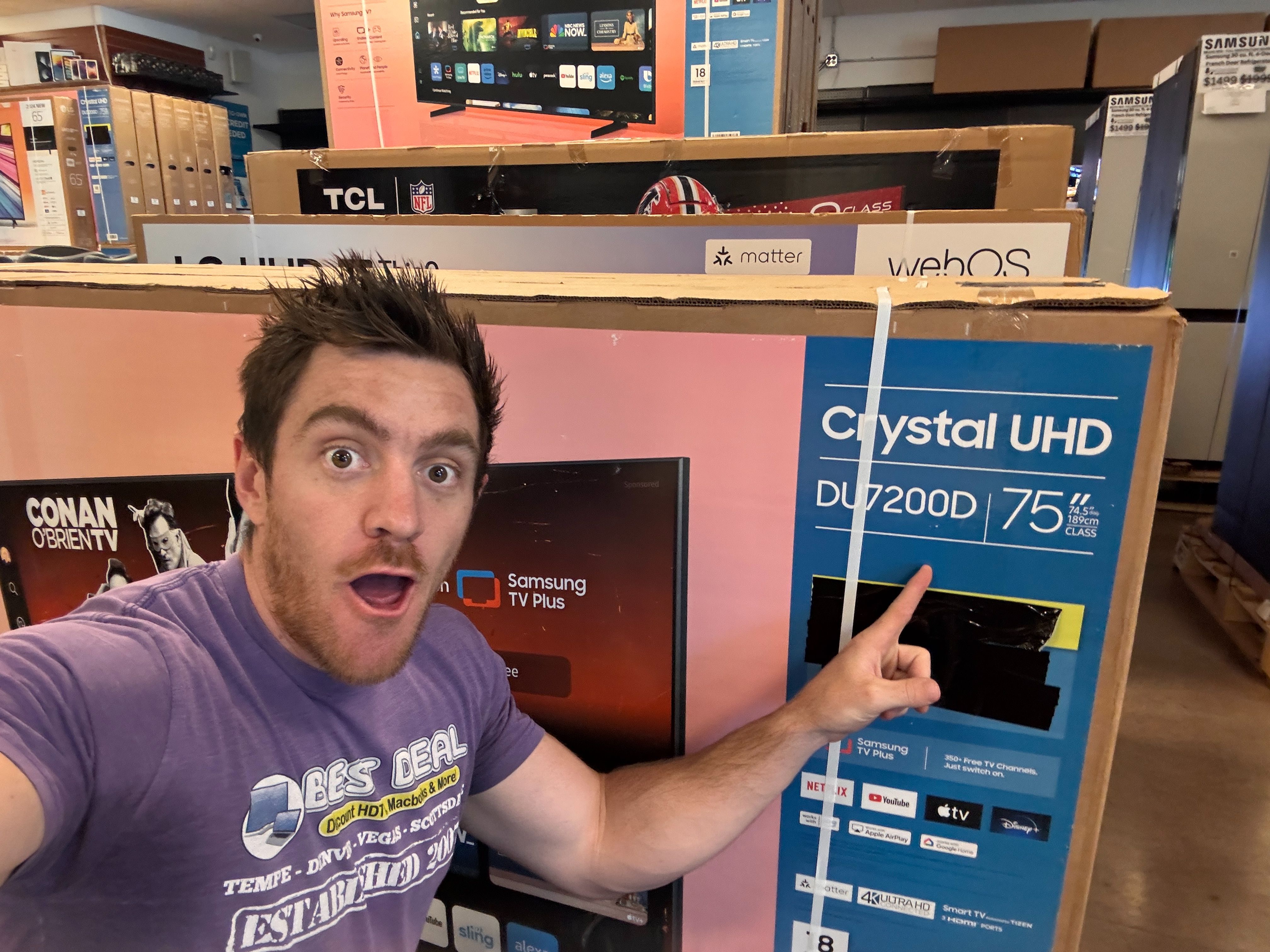 BIG 75-Inch Samsung UHD 4K SMART TV - 2160P (UN75DU7200DXZA) Same Day Delivery Available!
