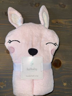 Lullaby Lane Pink Bunny Hooded Bath Wrap - *NEW*