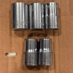 Vintage Craftsman vv series Metric Sockets 13mm 14mm 15mm 17mm & 19mm