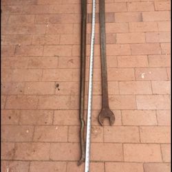 Vintage Railroad Work Tools Crowbar Wrench Train