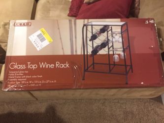 *Brand New* Glass Top Wine Rack