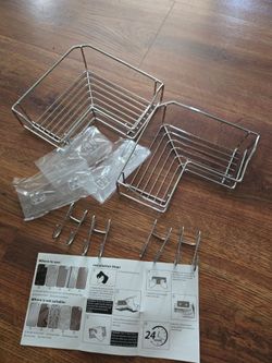 Corner shower shelves