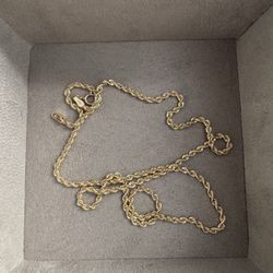 Sparkle Rope 18” Chain Necklace (2mm) In 14k Gold
