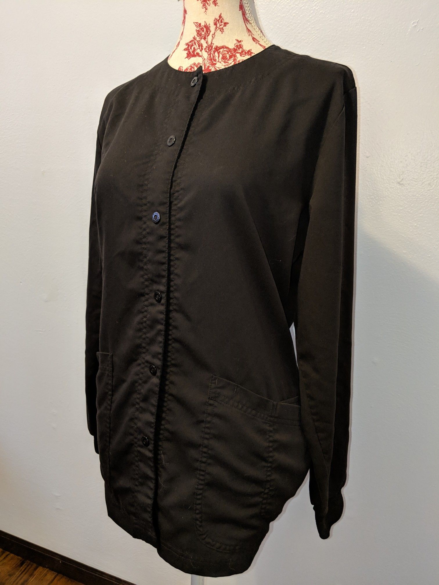 Medium Size- All Black Grey's Anatomy Scrub Jacket