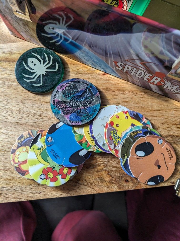 Old School POGS Pokemon Power Rangers